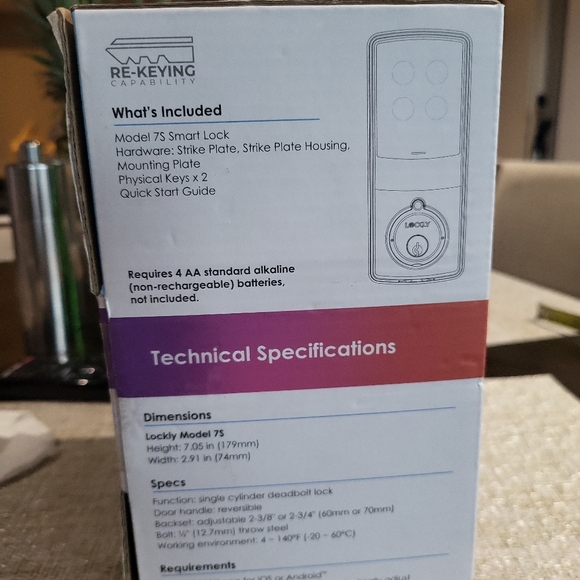 Lockly Model 7S Deadbolt - Picture 3 of 4